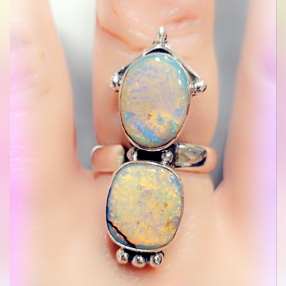 Monarch Opal Sterling Silver Gemstone Ring